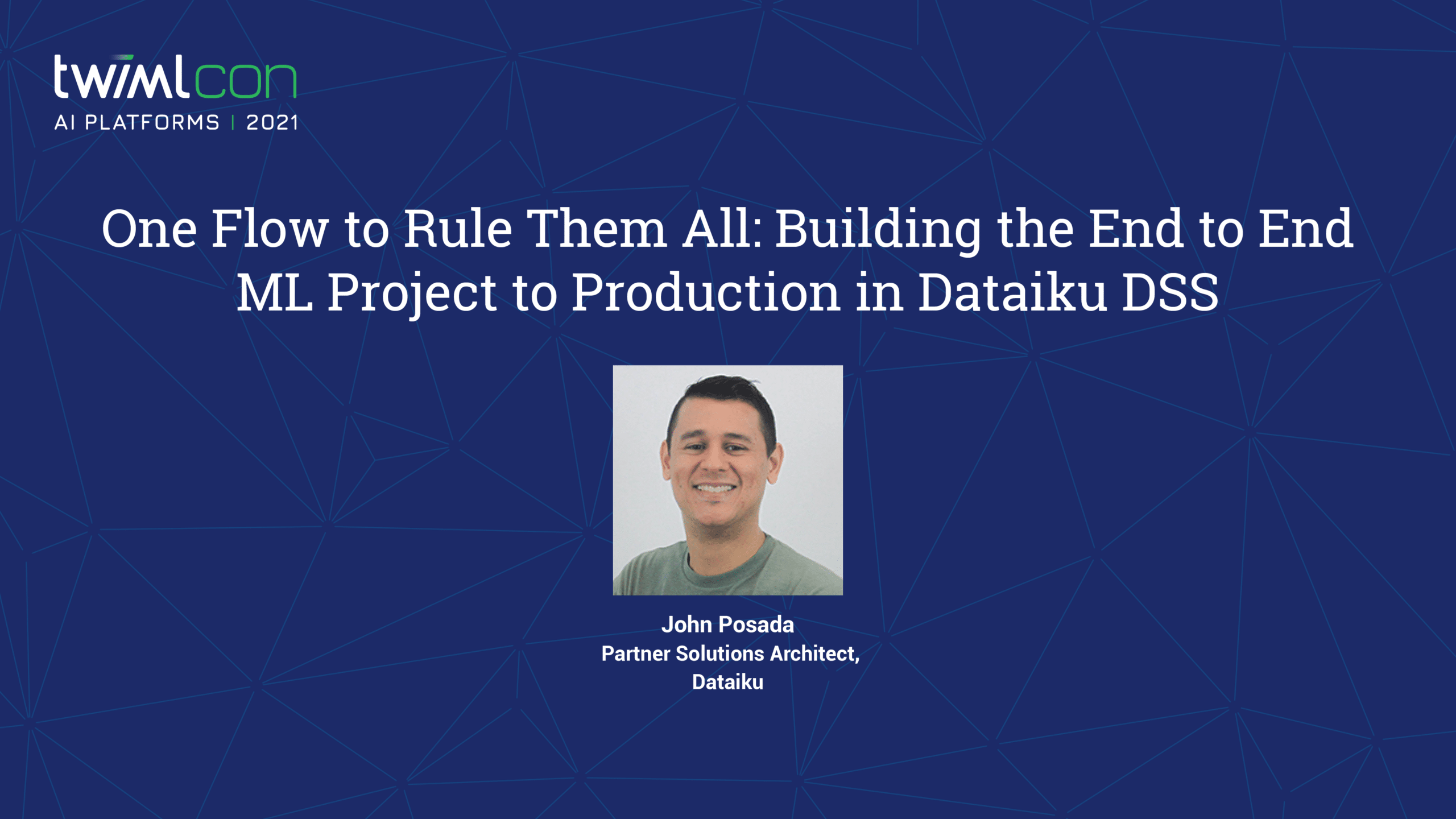 Cover Image: One Flow to Rule Them All: Building the end to end ML project to production in Dataiku DSS
